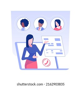 Financial advisory service isolated concept vector illustration. Group of multiethnic business people using financial advisor services, commercial bank, corporate banking vector concept.