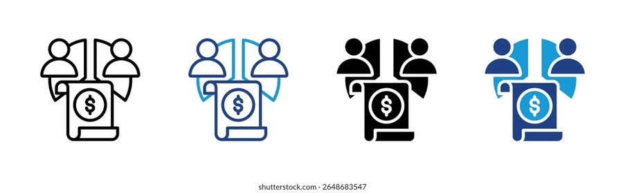 Financial Agreement Icon Element For Design