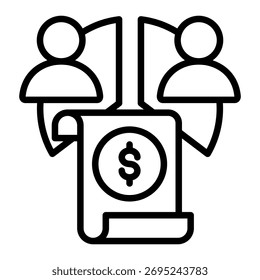 Elemento De Icono De Acuerdo Financiero Para Diseño