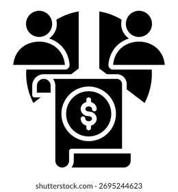 Icon-Element für Finanzierungsvereinbarung für Design