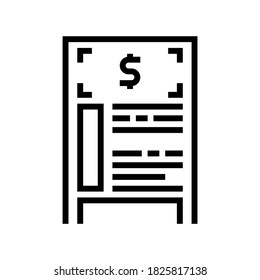 financial agreement line icon vector. financial agreement sign. isolated contour symbol black illustration