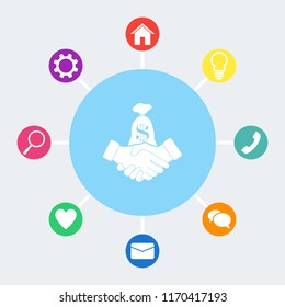 Financial agreement vector icon.