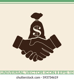 Financial agreement vector icon.