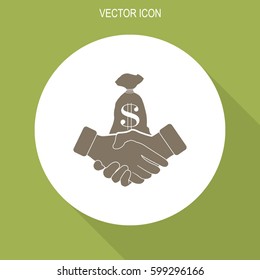 Financial agreement vector icon.