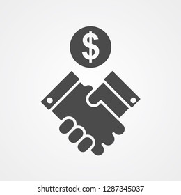 Financial agreement vector icon sign symbol
