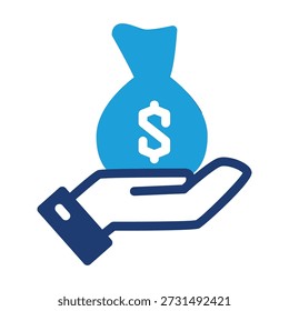 Projeto de vetor de ícone colorido do Financial Aid bom para a web ou aplicativo móvel
