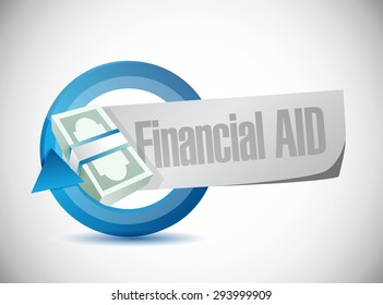 financial Aid cycle sign concept illustration design graphic
