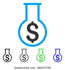 Financial Alchemy flat vector pictogram. Colored financial alchemy gray, black, blue, green pictogram versions. Flat icon style for graphic design.