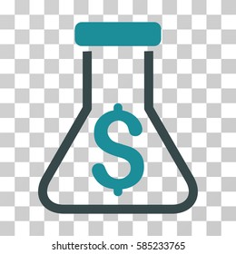 Financial Alchemy icon. Vector illustration style is flat iconic bicolor symbol, soft blue colors, transparent background. Designed for web and software interfaces.