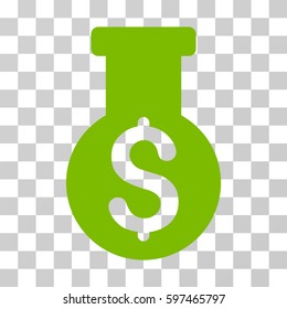 Financial Alchemy icon. Vector illustration style is flat iconic symbol, eco green color, transparent background. Designed for web and software interfaces.