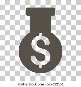 Financial Alchemy icon. Vector illustration style is flat iconic symbol, grey color, transparent background. Designed for web and software interfaces.