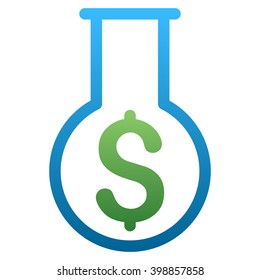 Financial Alchemy vector toolbar icon for software design. Style is a gradient icon symbol on a white background.
