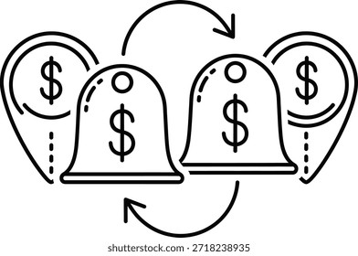 Financial alert system Vector design