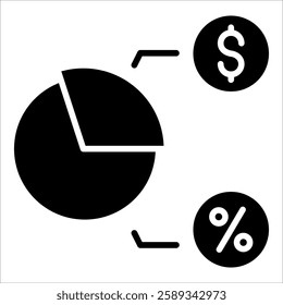 Financial Allocation Icon Element For Design