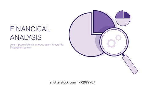 Financial Analysis Business Concept Data Statistics Template Web Banner With Copy Space Vector Illustration