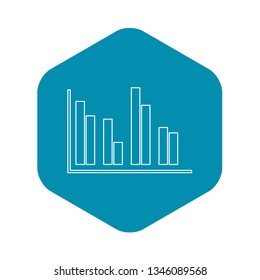 Financial analysis chart icon. Outline illustration of financial analysis chart vector icon for web design