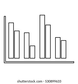 Financial analysis chart icon. Outline illustration of financial analysis chart vector icon for web design