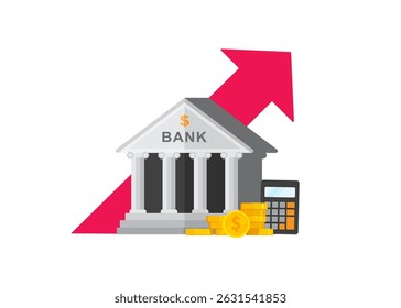 Financial analysis concept, business financial investment, analyzing growth, site statistics, statistics, digital marketing. flat vector illustration. stock illustration