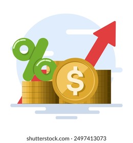 Financial analysis concept, handing over money for business investment, business financial investment, analyzing growth, site statistics, data information, statistics, digital marketing. vector.