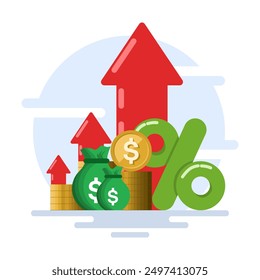 Financial analysis concept, handing over money for business investment, business financial investment, analyzing growth, site statistics, data information, statistics, digital marketing. vector.