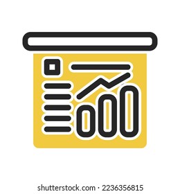 financial analysis data icon on isolated background. set of financial and business icons