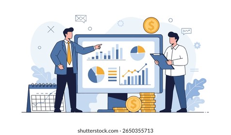 Financial analysis and data visualization for business growth strategy