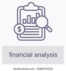 Financial Analysis Element For Design Graphic