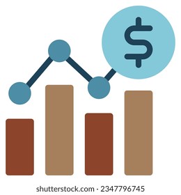 Icono de Análisis Financiero que se puede usar para uiux, etc