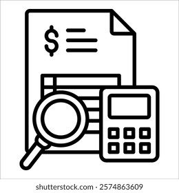 Financial Analysis Icon Element For Design