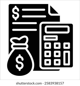 Financial Analysis Icon Element For Design