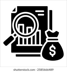 Financial Analysis Icon Element For Design
