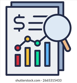Icon-Element der Finanzanalyse für Design