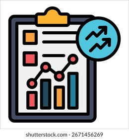 Elemento de icono de análisis financiero para diseño