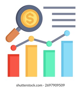 Financial Analysis Icon Element For Design