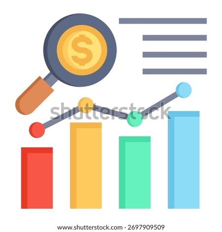 Financial Analysis Icon Element For Design