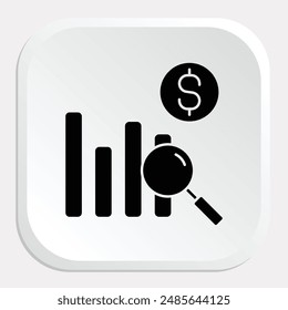 Financial Analysis Icon - Evaluating Financial Data for Informed Decision-Making and Performance Assessment