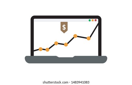 Financial Analysis Icon - vector illustration