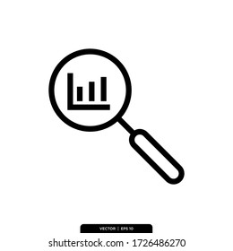 Financial analysis Icon Vector Illustration Logo Template