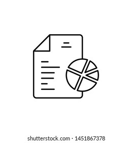 Financial analysis papers outline icon. Element of finance illustration icon. signs, symbols can be used for web, logo, mobile app, UI, UX