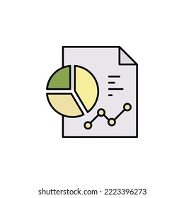 Financial analysis papers outline icon. Element of finance illustration icon. signs, symbols can be used for web, logo, mobile app, UI, UX