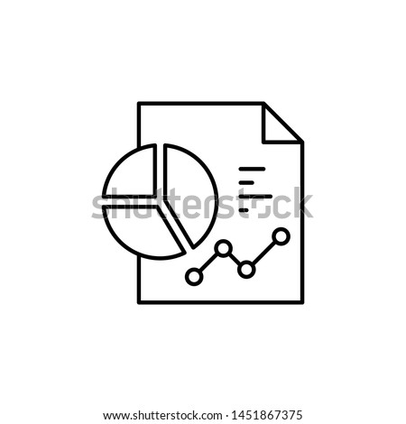 Financial analysis papers outline icon. Element of finance illustration icon. signs, symbols can be used for web, logo, mobile app, UI, UX