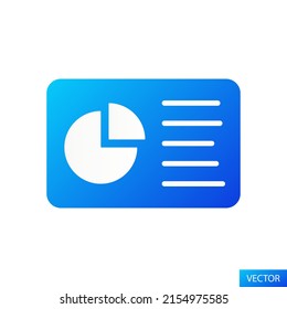 Financial analysis, Portfolio, Business report vector icon in flat style design for website design, app, UI, isolated on white background. EPS 10 vector illustration.