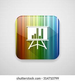 financial analysis presentation  icon