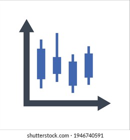 Icono de informe de análisis financiero, gráficos vectoriales