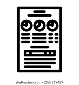 financial analysis report line icon vector. financial analysis report sign. isolated contour symbol black illustration