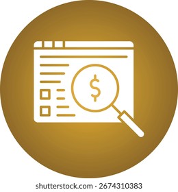 Finanzanalyse, einzelne Vektorsymbol-Illustration