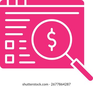 Finanzanalyse, einzelne Vektorsymbol-Illustration