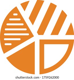 Financial analysis, statistics, pie chart icon design