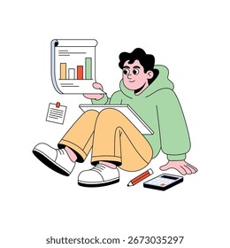Finanzanalyse, Vektorgrafik. EPS 10-Datei