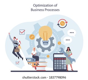 Financial analyst or consultant. Business character making financial operation. Calculator, investment, research and contract. Isolated flat vector illustration